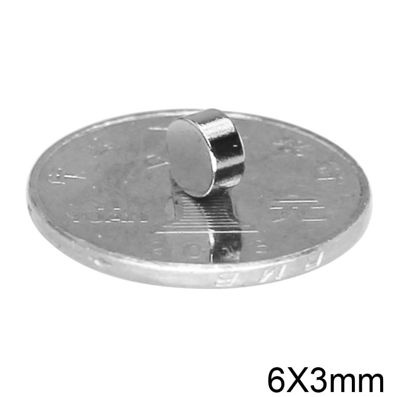 20~1000PCS 6x3 mm Disc Bulk Sheet Neodymium 6mmx3mm Small Round 6x3mm Rare Earth 6 * 3 mm(500PCS)