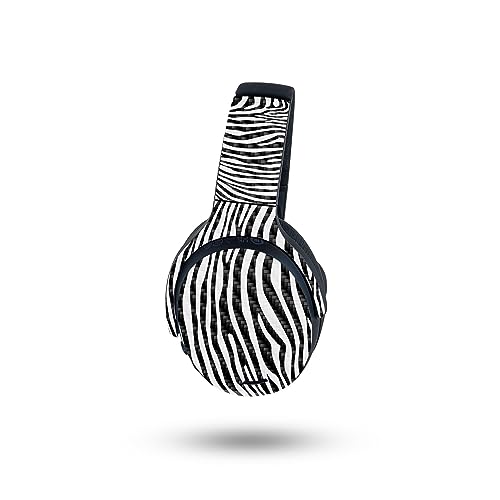 Image of MightySkins Carbon Fiber Skin Compatible with Skullcandy Crusher ANC 2 - Black Zebra | Protective, Durable Textured Carbon Fiber Finish | Easy to Apply