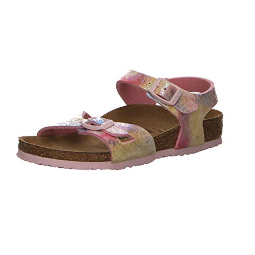 Image of Birkenstock Girls' Rio Ankle Strap Sandals, Multicolour (Water Color Multi Water Color Multi), 7 Child UK (24 EU)