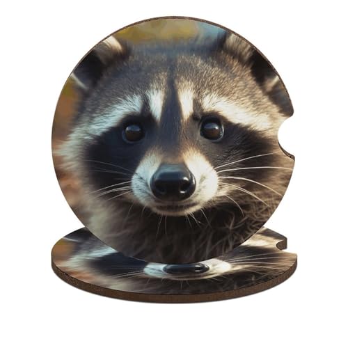 Portalavasos de Madera Animal Marrón 2 Pack Universal miniatura 1