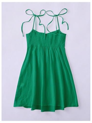 Image of SOLY HUX Women's Summer Cami Sun Dress A Line Tie Shoulder Y2k Cute Casual Short Mini Beach Babydoll Dresses