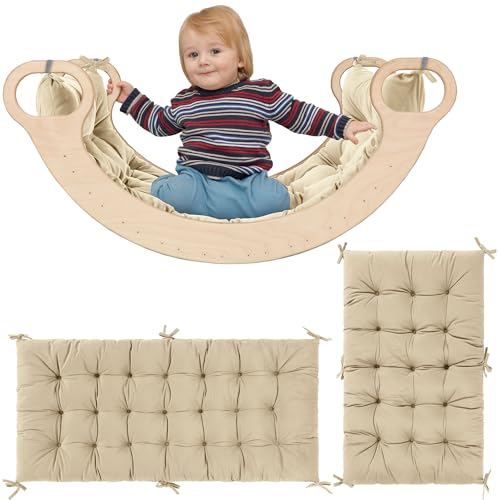 ROYALAY Cushion for Climbing Arch for Kids, Premium Climbing Set Cushion, Arch Cushion Floor Cushion Toddler Nap Mat(43 * 20 * 3inch,Apricot)