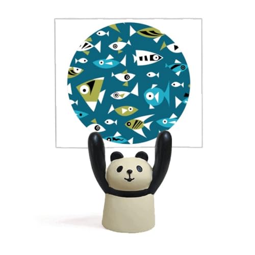Memo Holder Panda et Poisson support mémo en bloc de couleur froide pour bureau