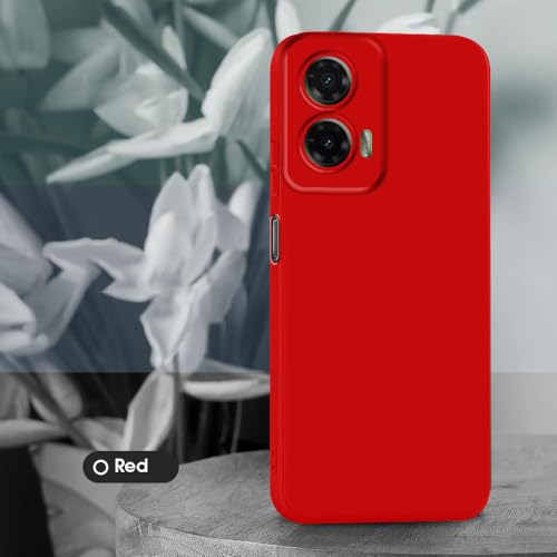 Image of Back Cover for Motorola Moto G35 5G | Full Camera Protection | Premium Liquid Silicon Case | Flexible Bumper Case for Motorola Moto G35 5G (Red)
