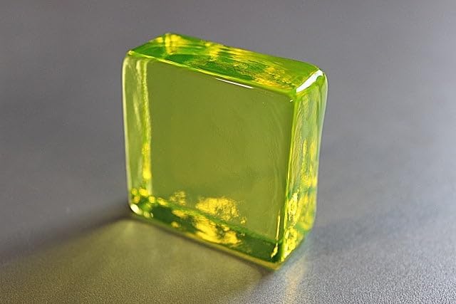 Uranium Glass Tableware (Glow Under UV) - Bottle with Lid, Czech Republic (Glossy)