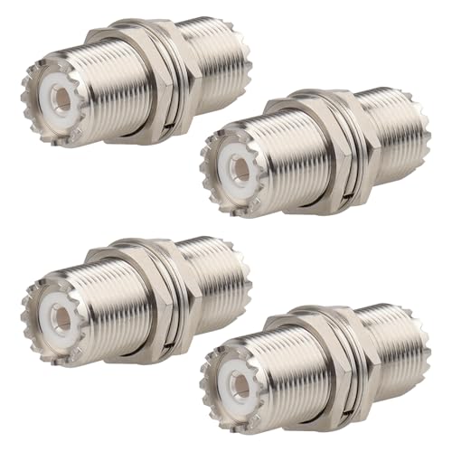 MOOKEERF Adaptador de Conector UHF PL259, Pack de 4 miniatura 1