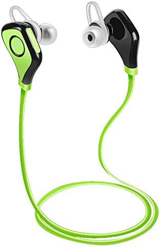 ESRA Wireless Bluetooth Noise Reduction Sweat proof Running Stereo Headphone with Ear buds for iPhone, Android and Other Bluetooth Enabled Devices (Green)