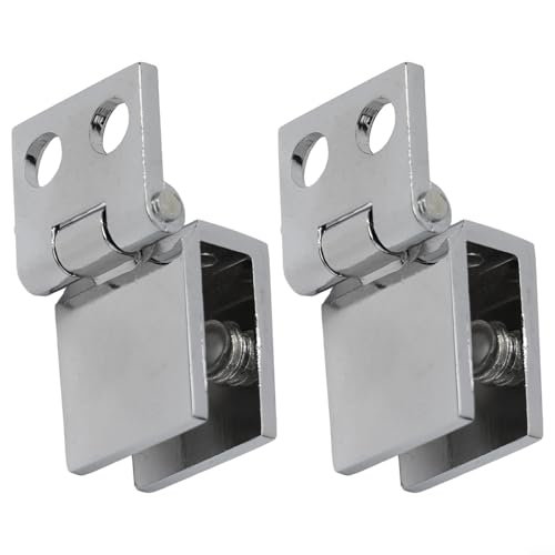 2 Pack Glass Door Hinges for 5-8mm Shower Cabinet, Zinc