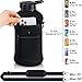 Fimibuke Half Gallon Water Bottle with Sleeve 64 OZ Water Bottle with Handle & Straw Leakproof Motivational Sports Gym Water Bottle with Time Marker BPA Free Water Jug with Neoprene Holder - Black