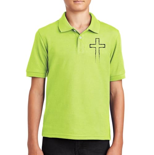 Tween Aesthetic Polo Shirts Short Sleeve Cross Print Tennis Tops School Uniform Shirts for Boys Girls Collared Tops2