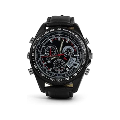 Technaxx Germany Spy Wrist Watch with FullHD Hidden Camera IR Night Vision 8 GB Built-In Memory Mini Body Cam Recorder with Video & Audio Recording Function Water-Resistant TX-93 Cover