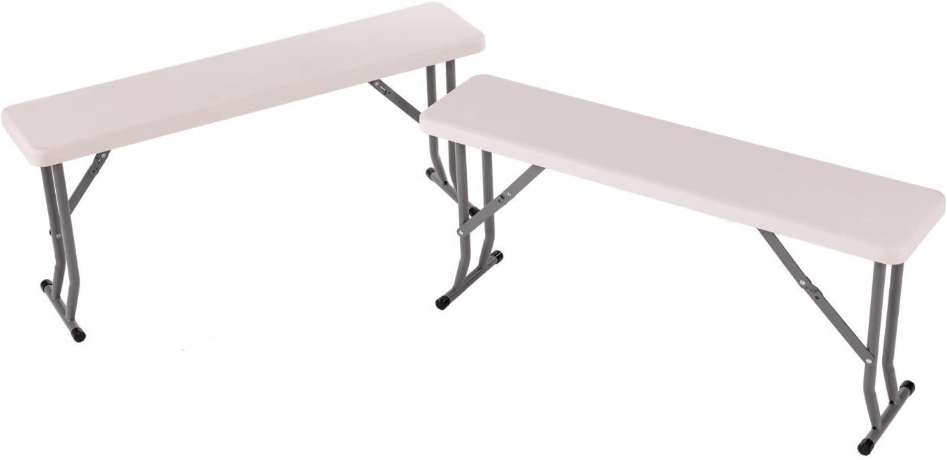 2x 3ft 95cm Folding Heavy Duty Outdoor 2 Person Trestle Bench Chair