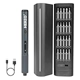 HERZO Mini Elektro Schraubendreher Set, 20 in 1 Präzisions- Elektroschrauber mit Magnetischen Bits, 2 Drehmomentstufen, 5/32 Zoll Sechskant, für Handy, Laptop, Brillen, Uhrenreparatur
