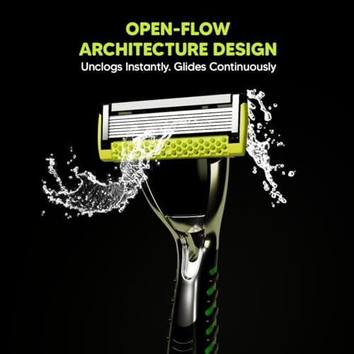 Image of LetsShave Pro 7 Max Razor Value Set for Men (1 Handle + 4 Blades) | World's First & Only 7-Blade Razor for Men | Honeycomb Guard, Open Flow Design & Nature Infused Lubrication Strip | With Travel Cap