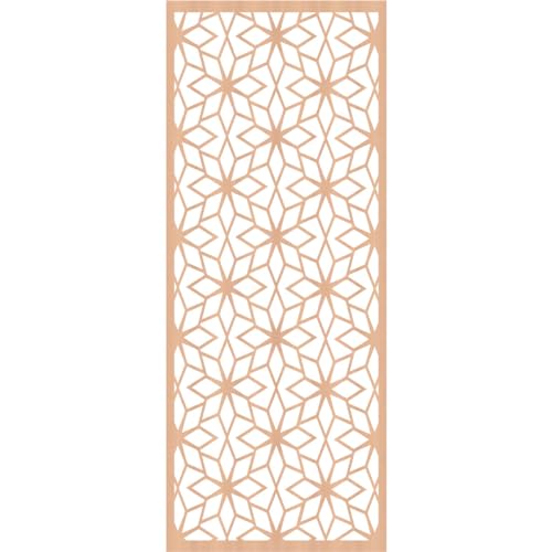 Image of 23 3 /8 inchW x 59 3 /8 inchH x 3 /8 inchT Lake Decorative Fretwork Wood Wall Panels, Alder