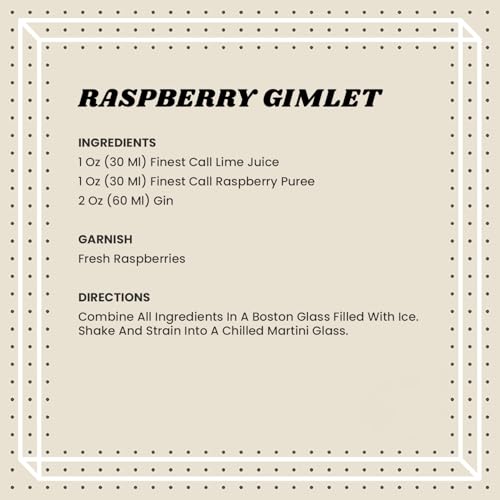 Finest Call Premium Raspberry Fruit Puree Drink Mix, 1 Liter Bottle (33.8 Fl Oz), Pack of 3