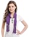 Elegant Charm Owl Pendant Jewelry Necklace Scarf, Purple