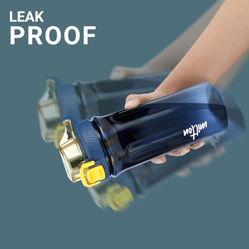 Image of Milton Gym Shaker Bottle 700 ml I 100% Leak Proof With Removable Blender I Measurement Marking I BPA Free, Food Grade I Ideal for Protein,Pre Workout,BCAAs,Water, Not suitable for hot /warm water, Blue