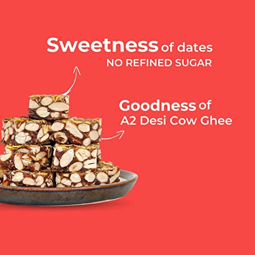 Image of Anveshan Sweets Mithai Gift Box Pack of 2 - Dry Fruit Paak Mithai Sweets with Honey | Healthy Sweets and Snacks