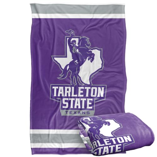 Tarleton State University Bruins Blanket, 36"x58" Primary Logo Stripes, Silky Touch Super Soft Throw