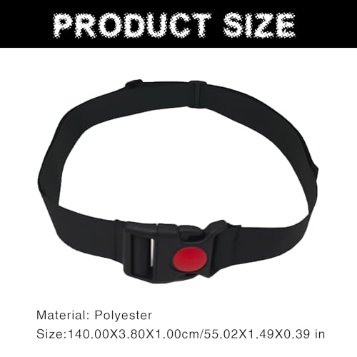 2 Pcs High Chair Straps Replacement Ingenuity Swing Child Stroller Baby 2-Point Safety Belt Kid Safe Strap Pushchair Security Harness for HighChair Belt,Child Infant Point Belt(Black) - Thumbnail 2