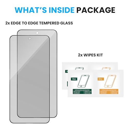 Image of FIRST MART Gorilla Tempered Glass Compatible For Nothing Phone 3 5G (6.7 Inch) With Easy Installation Kit for Smartphone| Edge To Edge Coverage | Black, Pack of 2