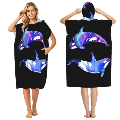 Poncho orque microfibre pour se changer sur la plage facilement