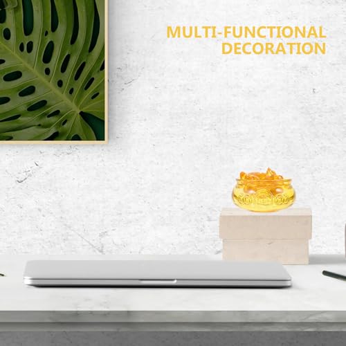 Cuenco de citrino amarillo decorativo multifuncional para mesas de salón y despacho 7