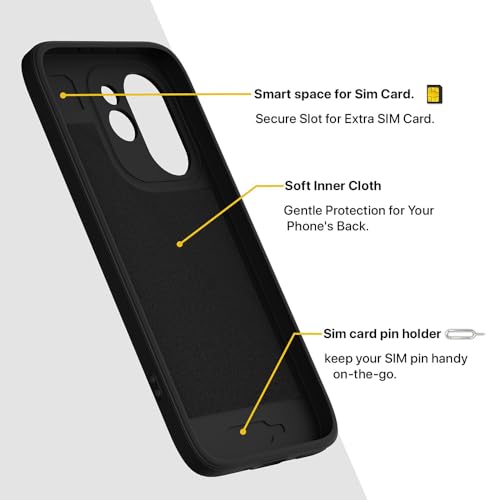 Image of Back Cover MagFit Ring Design (Non-Magnetic) | Shockproof Case | Anti-Slip Grip | Raised Camera Edges | Slim Protective Case for Oppo Reno15 Pro 5G / 15 Pro Mini 5G (Matte Black)