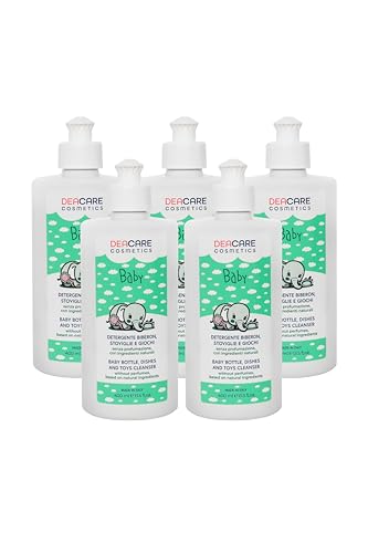 DEACARE BABY KIT DI 5 FLACONI DI DETERGENTE BIBERON, STOVIGLIE E GIOCHI DA 400ML L'UNO.