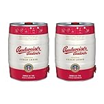 Budweiser Budvar Premium Czech Lager 5ltr Mini Keg (Set of 2) - 5.0% ABV - Gifts for Men and Women, Bar Accessories for Home Pub, Beers and Lagers Offers, Craft Beer, German Beer