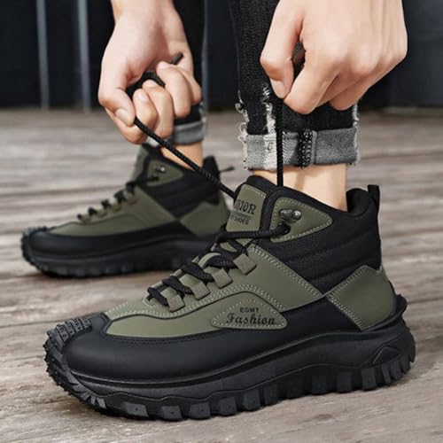 The First Young Shoes Men, Safety Work Orthopedic Hiking Boots, Men'S Outdoor Hiking Boots,Men'S Fashionable Casual Lace Up Walking Shoes4