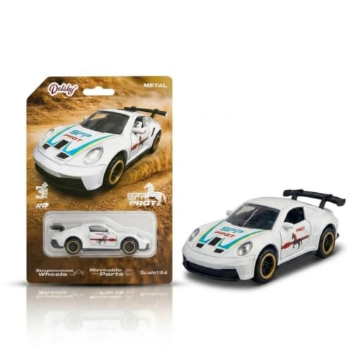 Image of 1:64 Scale White Die Cast Metal Sports Car Model Toy Premium Collectible Miniature Replica with Realistic Detailing, Smooth Free Rolling Wheels for Display, Collection and Gift