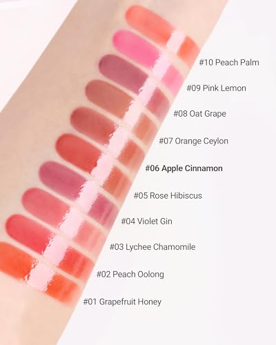 THESAEM Saemmy's Ade Shot Tint 0.1 fl.oz. - 06 Apple Cinnamon Brown - Korean Lip Tint Water Gel Stain with Plump Glowy Finish - Buildable Radiant Gloss Long-Lasting Moisturizing