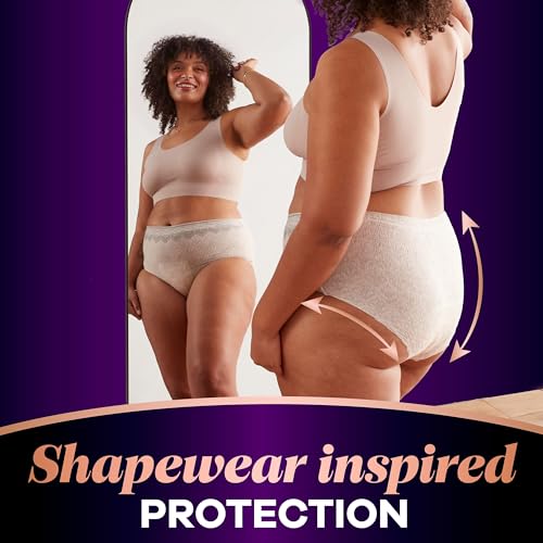Always Discreet Boutique Incontinence and Postpartum Underwear for Women, Maximum Protection, Small/Medium, Rosy, 12 Count - image 6