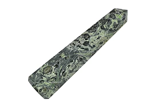 Image of Certified Kambaba Jasper Crystal Tower Obelisk Point for Chakra, Healing and Balancing - AAA Grade Original Certified Gemstone Agate for Reiki Meditation Yoga Spiritual (3-4 Inches)