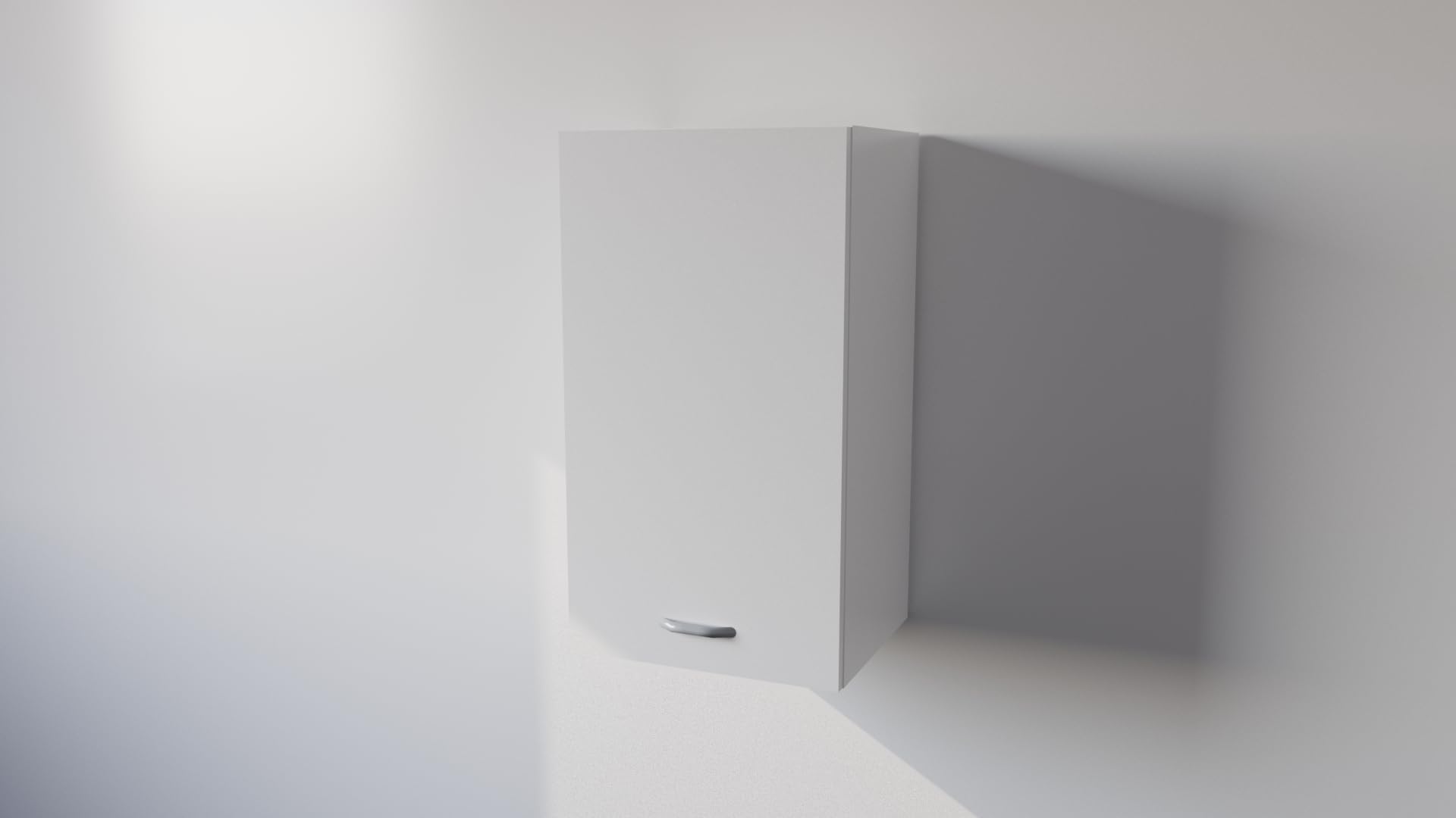 CALANDRELLI - Pensile Cucina in Legno Nobilitato Bianco Mobile Alto con 1 Anta, Pensile Componibile Moderno Made in Italy (Altezza 72XLarghezza 45XProfondità 33 centimetri)