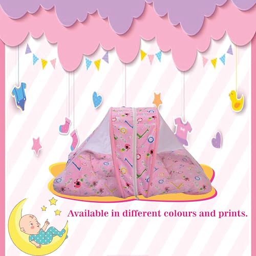 Image of Toddylon Baby Bedding Set New Born Baby Bed | Mattress | Mosquito Net | Carry Bag | Essentials | Carry Bag | Cotton Combo | Infant beds | Products (0-6 Months) (2PCS Set)