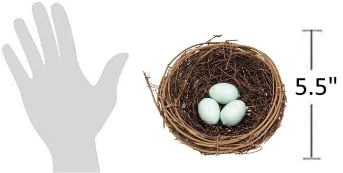 The-Bridge-Collection-Artificial-Bird-Nest-with-Eggs-Cute-Birds-Egg-Nest-Tabletop-Decoration-for-Easter-Spring-Summer-Everyday-Home-Decor-Blue-Eggs The Bridge Collection Artificial Bird Nest with Eggs Cute Birds Egg Nest Tabletop Decoration for Easter Spring Summer Everyday Home Decor Blue Eggs