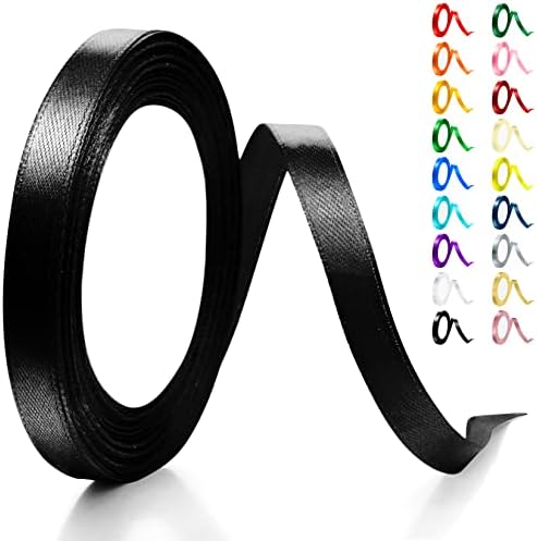 Artcut Ribbon, Red Ribbon, 10MM × 22M Ribbons for Crafting, Ribbon for Gift Wrapping, Ribbon for Balloons, Sewing, Satin Ribbon, Coloured Ribbon for Party, Wedding, Cake Decor
