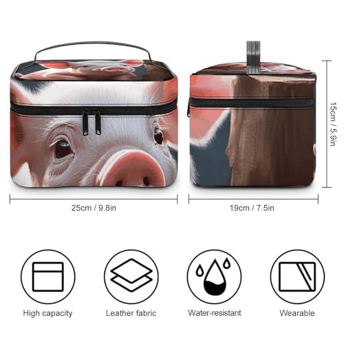 Neceser de maquillaje con compartimentos de cerdito, bolsa de aseo grande e impermeable 2