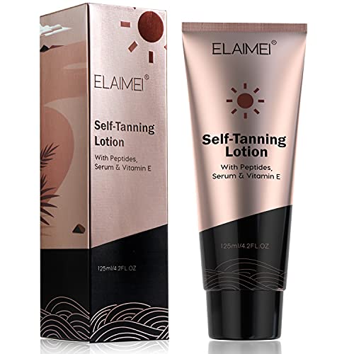 Self Tanner ,No Streaks Bronzer Fake Tanning Lotion - Instant Fake Tan Sunless Tanning Lotion for Darker Bronzer Skin Body Makeup,with Organic and Natural Ingredients (Black)