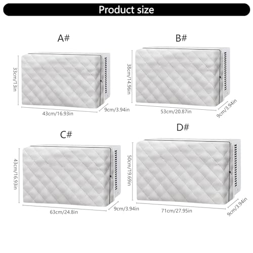 Housse de climatiseur d'intérieur en polyester blanc de qualité supérieure durable - 5