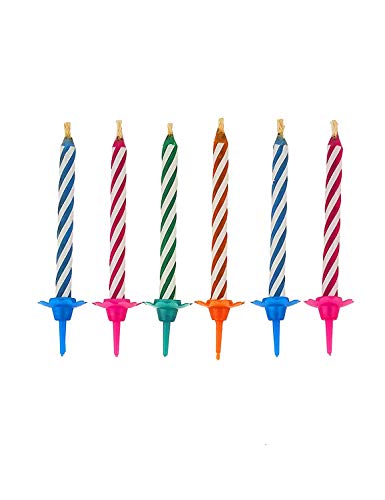 10 Candele in Cera CANDELINE MAGICHE Multicolor spegni e riaccendi - per Torte di Compleanno, Feste Party ECC.