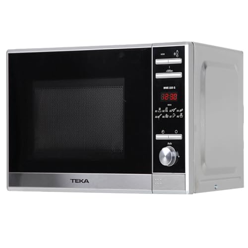 TEKA Microondas Libre Instalación con Grill, Capacidad 20L, 5 Niveles de Potencia, 700W, Inox y Negro, MWE 225 G