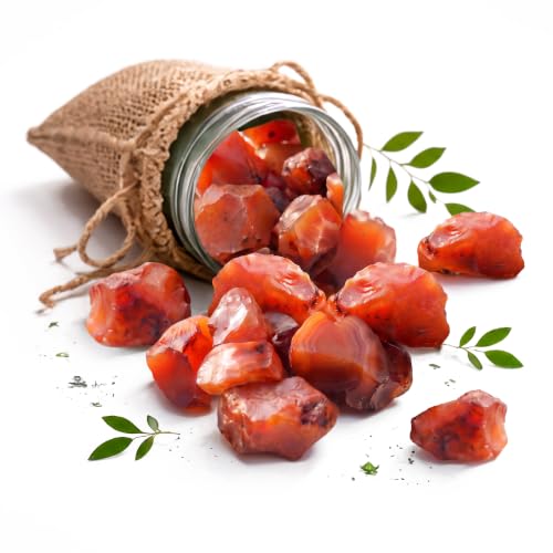 Crocon 1LB Carnelian Rough Stone Bulk...