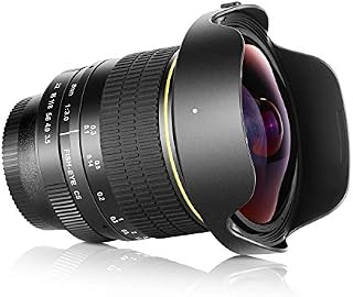 Neewer 8mm F/3.5 Ultra Wide Angle Manual Focus Rectangle Fisheye Lens for APS-C
