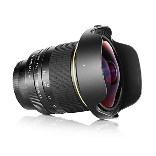 Neewer 8mm F/3.5 Ultra Wide Angle Manual Focus Rectangle Fisheye Lens for APS-C DSLR Nikon D500 D3200 D3300 D3400 D5200 D5300 D5500 D5600 D7100 D7200 D7500 DSLR Cameras