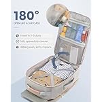 LOVEVOOK Travel Backpack for Women & Men 40L,Airline Approved Carry On Backpack Travel Essentials,TSA Carry on Luggage,Waterproof Personal Item Travel Bag,Suitcase with 3 Packing Cubes,Light gray-Pink - Image 4