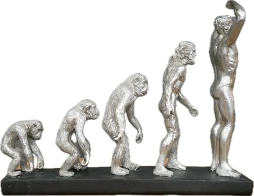 Venture Vehicles Ltd Silver The Human Evolution Figurine | Resin Decorative Ornament |